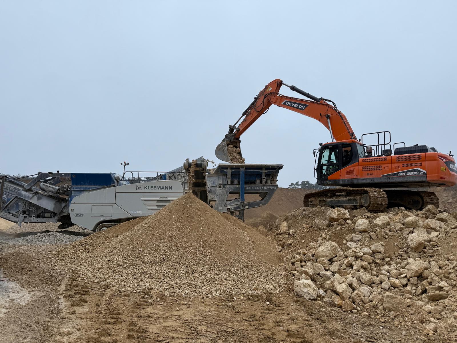 Kruszarka w pracy